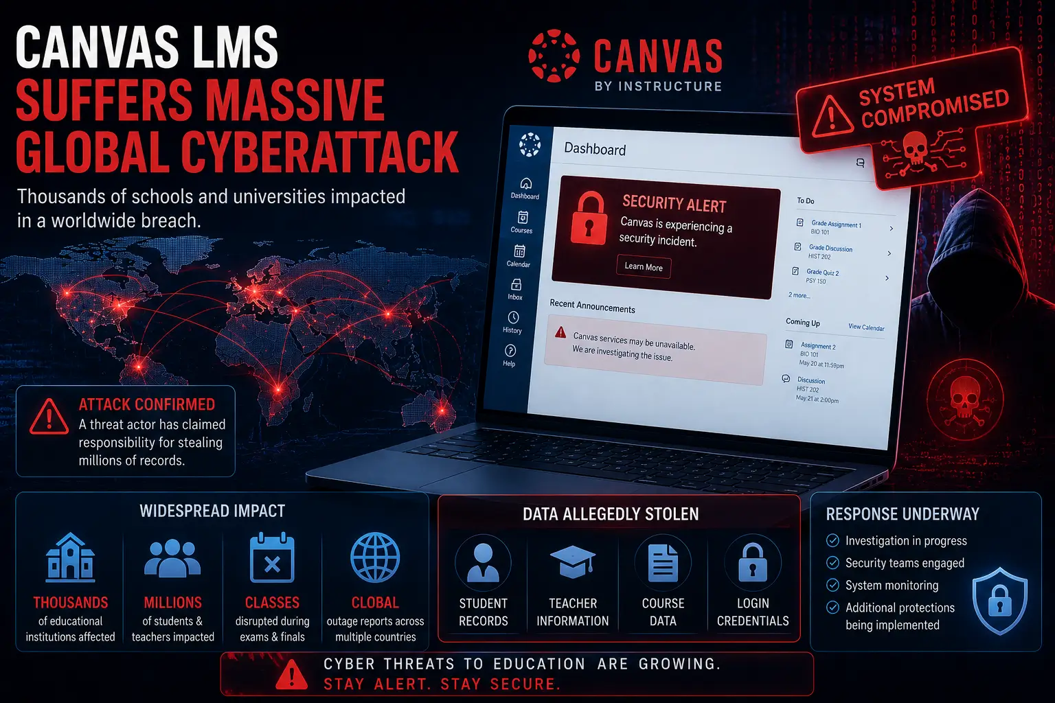 Canvas LMS Suffers Massive Global Cyberattack