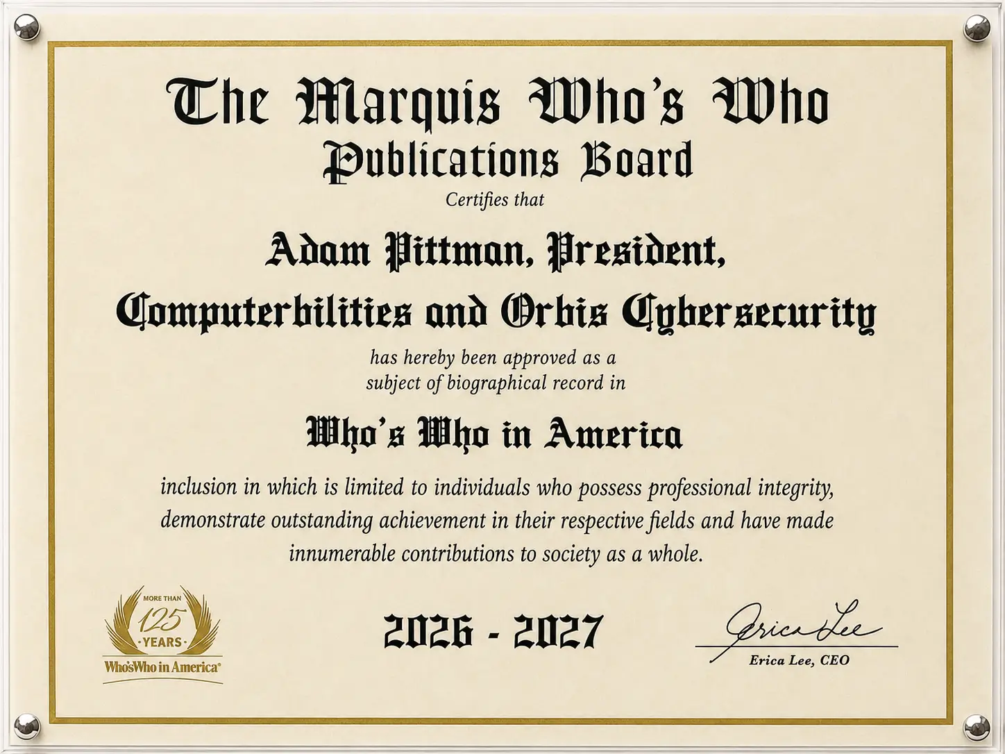 Professional-Recognition