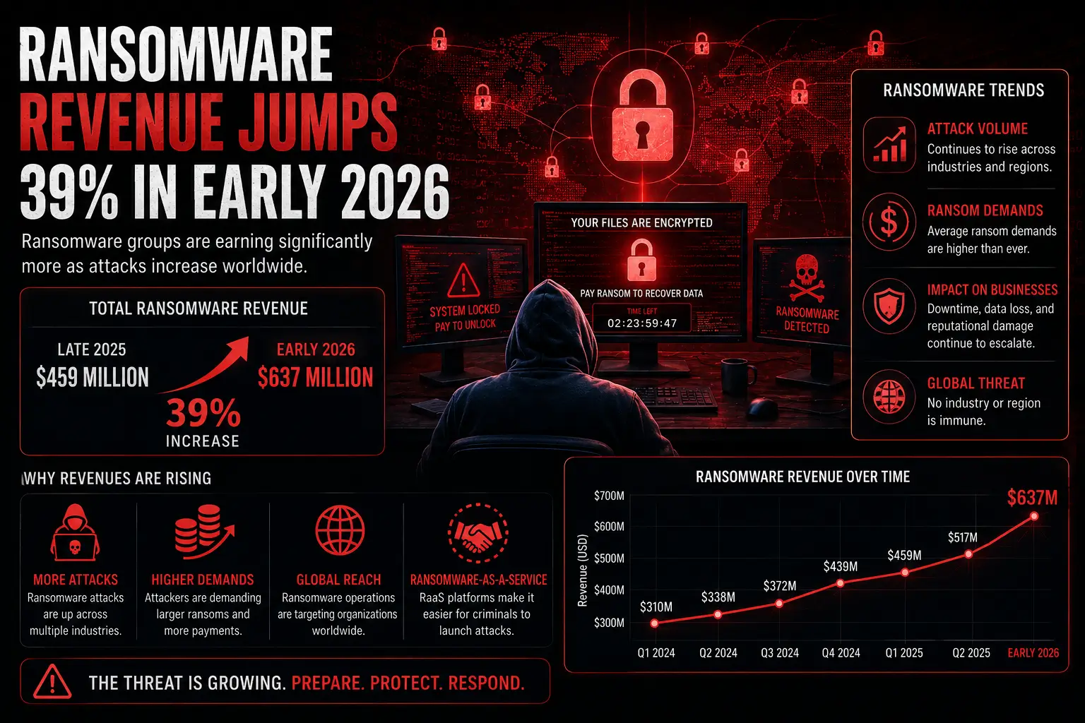 Ransomware Revenue Jumps 39% in Early 2026