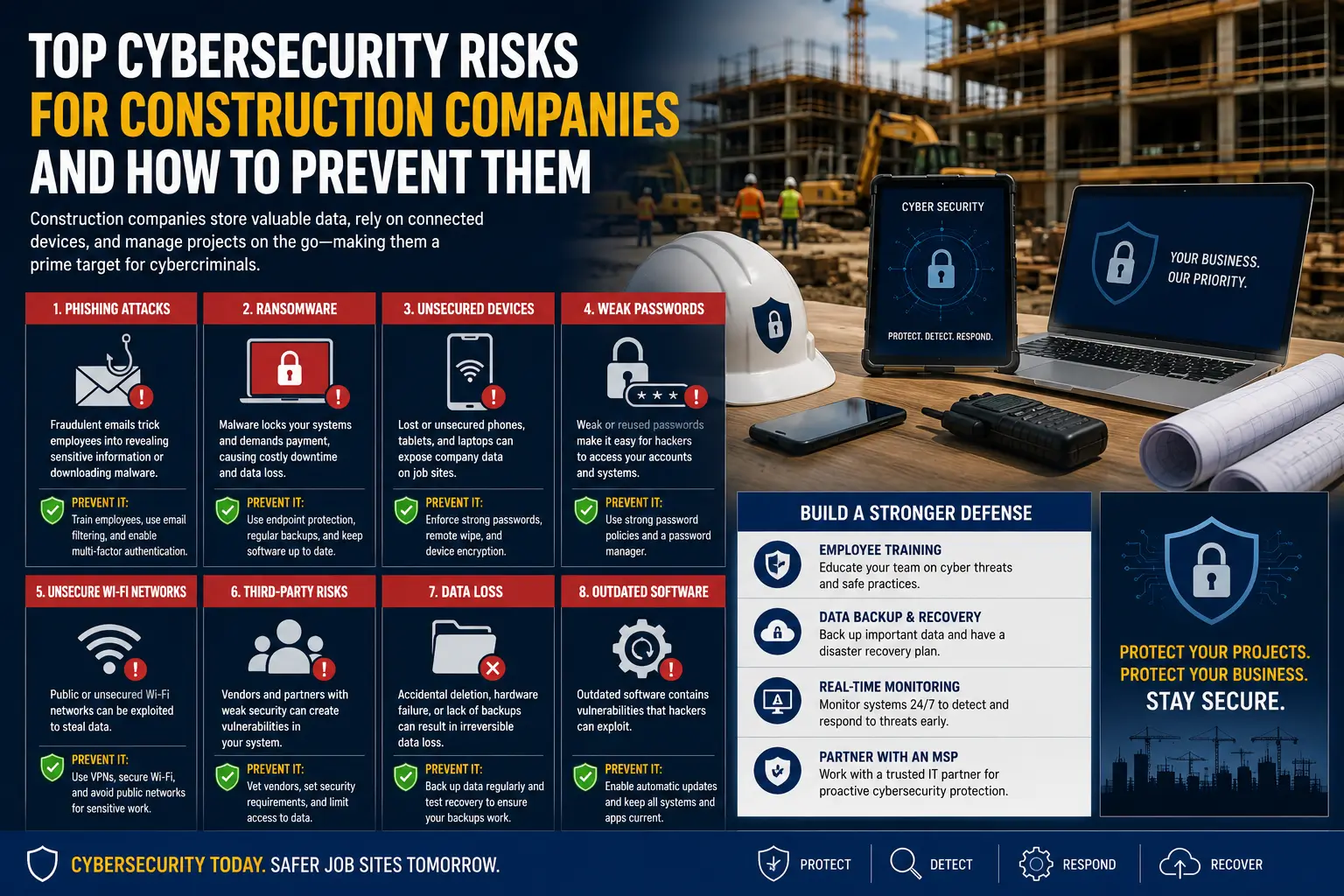 Top Cybersecurity Risks for Construction Companies and How to Prevent Them