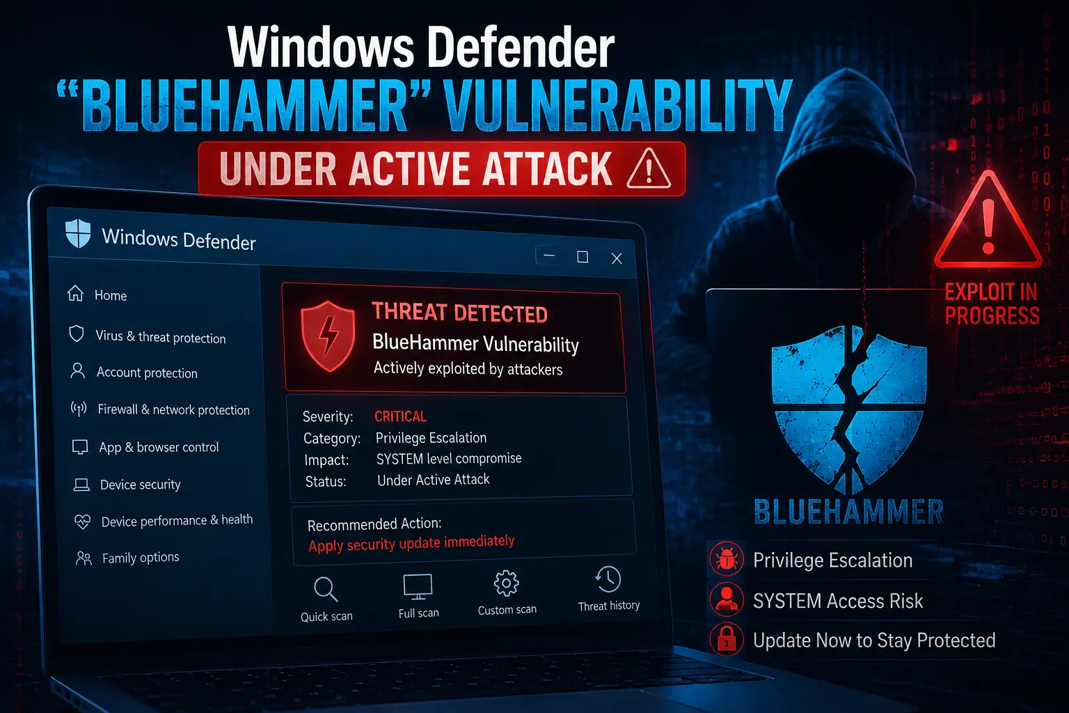 Windows Defender BlueHammer Vulnerability Under Active Attack