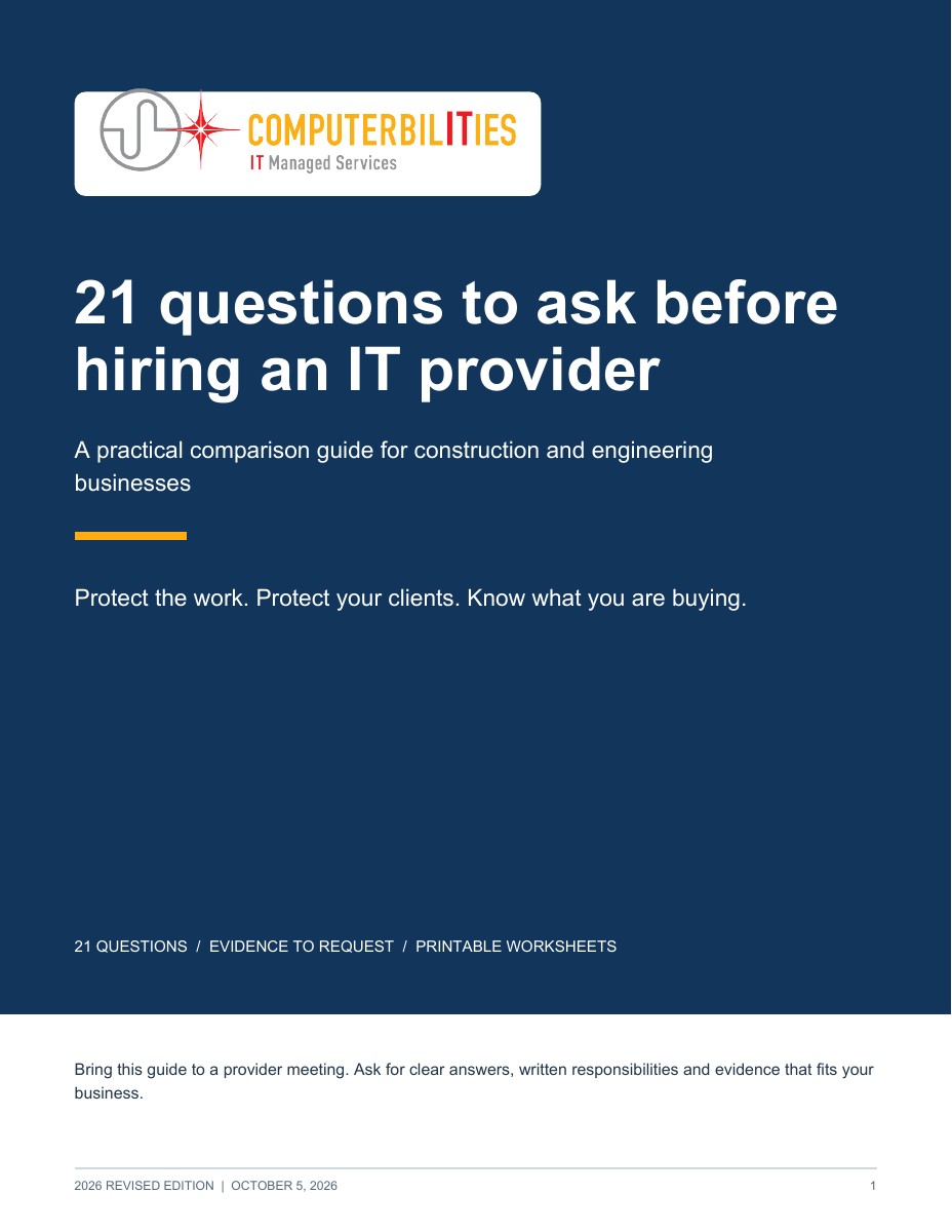 Cover of 21 Questions to Ask Before Hiring an IT Provider, 2026 revised edition